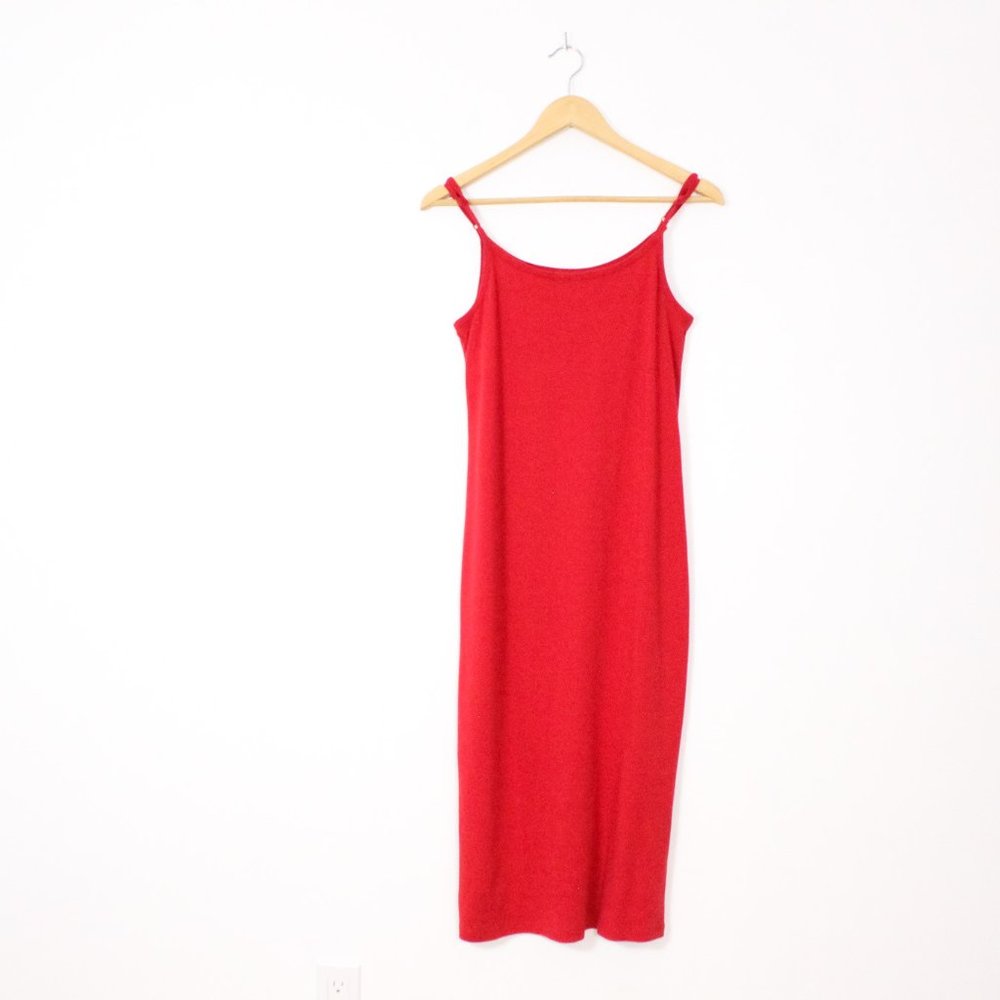 *GAP Red Spaghetti Strap Maxi Dress